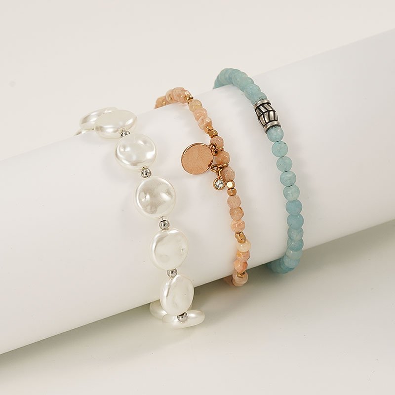 DUOMI Jewelry waterproof stainless steel pearl bracelet