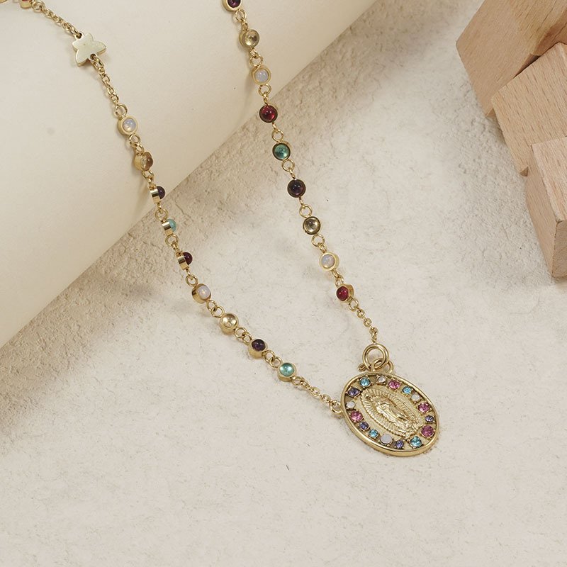 DUOMI Jewelry waterproof stainless steel cz pendant
