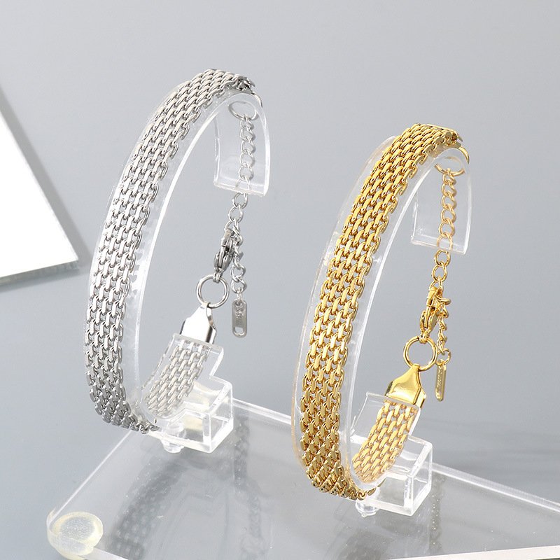 DUOMI Jewelry waterproof stainless steel tennis chain bracelet