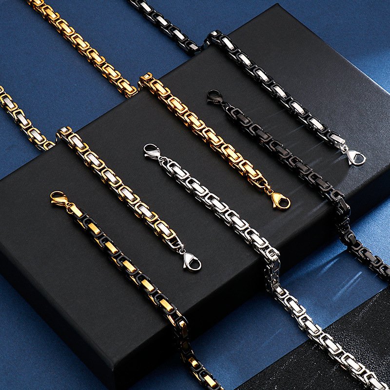 DUOMI Jewelry waterproof stainless steel hip hop necklace