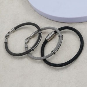 DUOMI Jewelry waterproof stainless steel cz bracelet