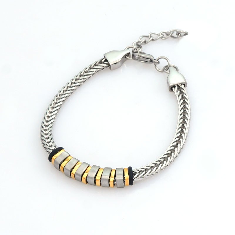 DUOMI Jewelry waterproof stainless steel cuban chain hip hop bracelet