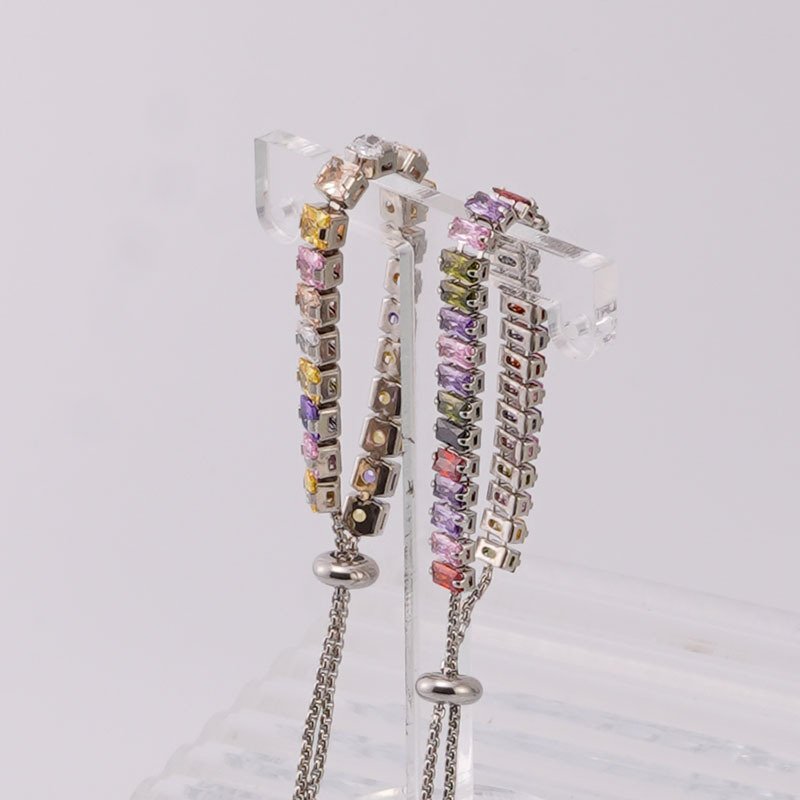 DUOMI Jewelry waterproof stainless steel cz bracelet