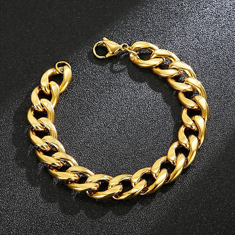 DUOMI Jewelry waterproof stainless steel cuban chain bracelet