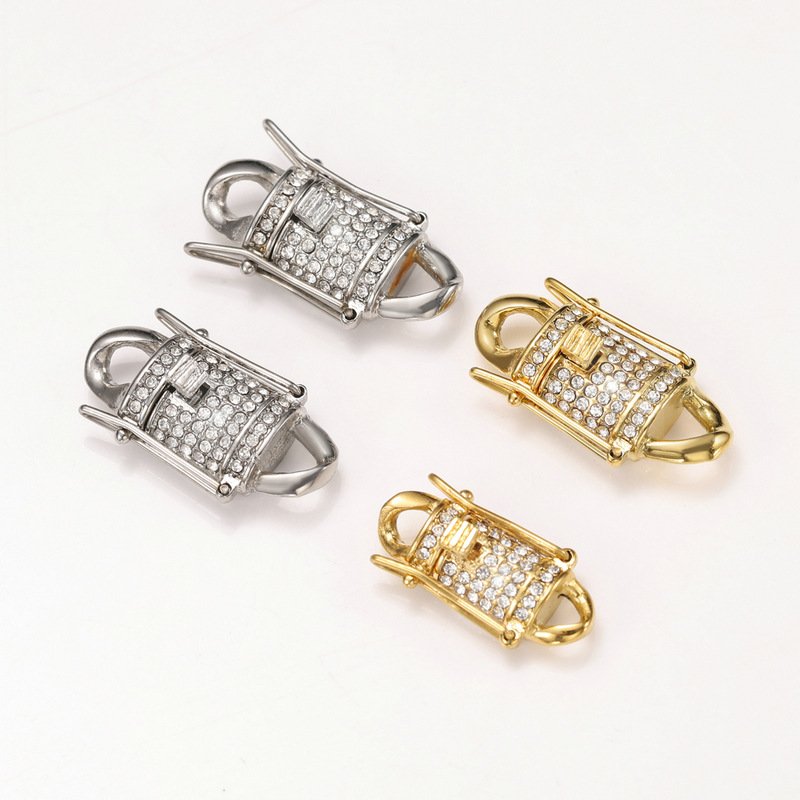 DUOMI Jewelry waterproof stainless steel cuban chain cz necklace