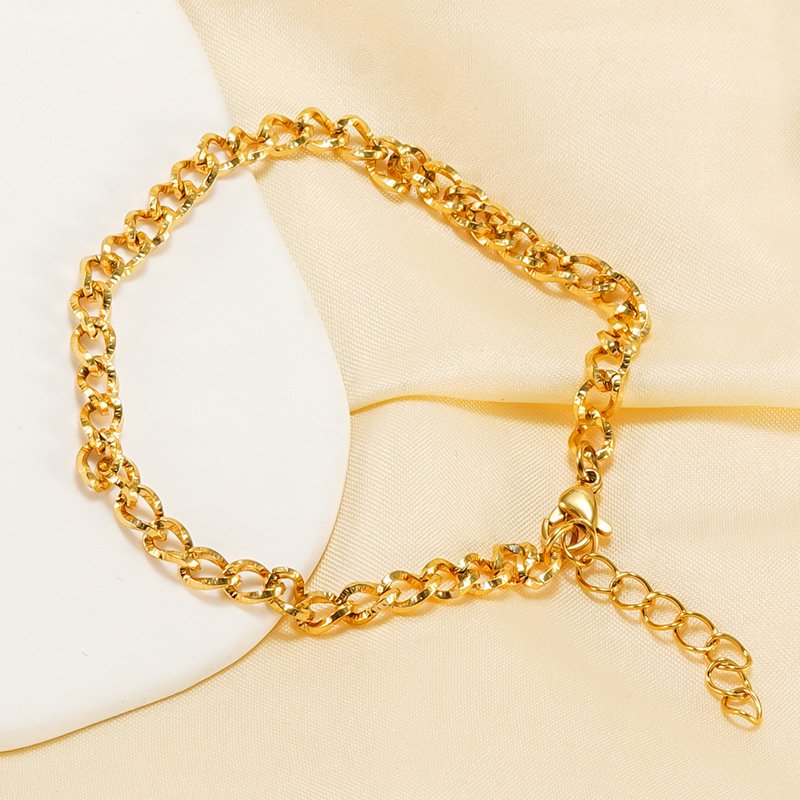 DUOMI Jewelry waterproof stainless steel cuban chain bracelet