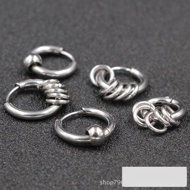 Wholesale Stainless Steel Hip Hop Earrings - DME0137