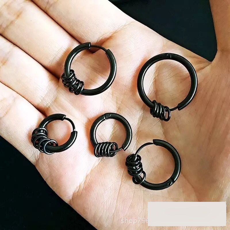 Wholesale Stainless Steel Hip Hop Earrings - DME0137