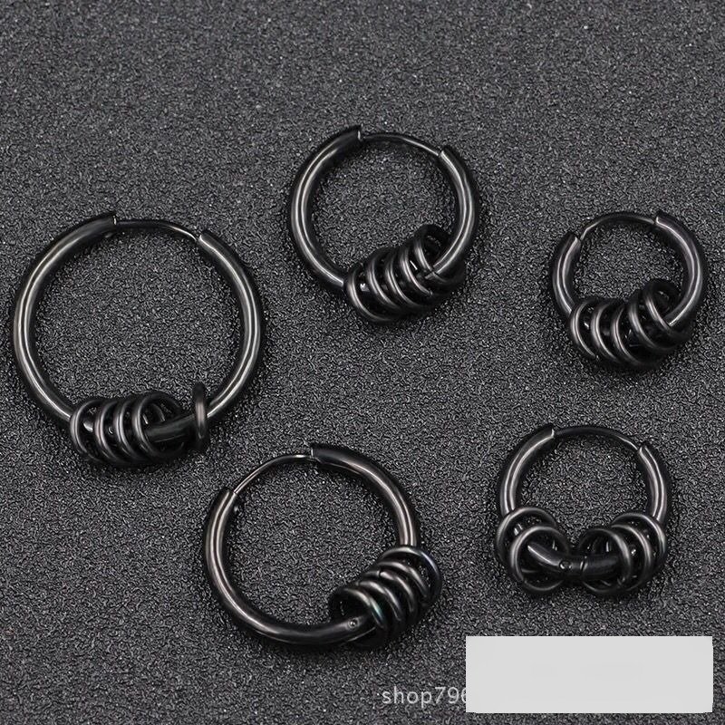 Wholesale Stainless Steel Hip Hop Earrings - DME0137