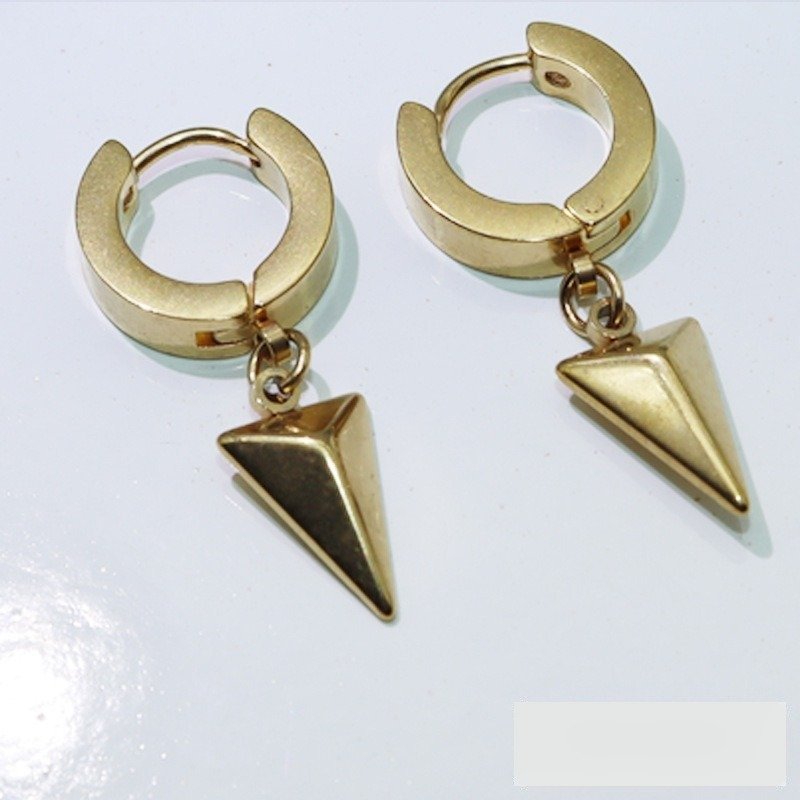 Wholesale Stainless Steel Hip Hop Earrings - DME0145