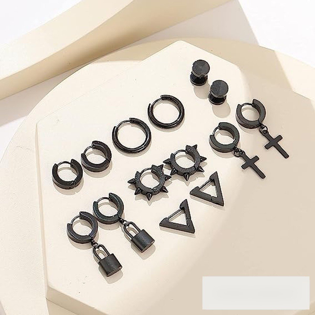 Wholesale Stainless Steel Hip Hop Earrings - DME0025