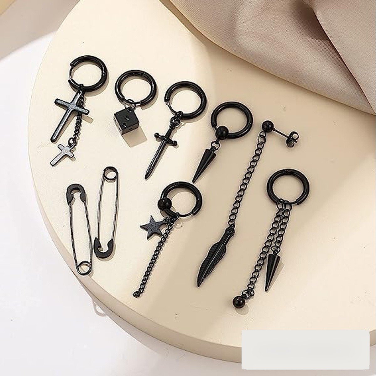 Wholesale Stainless Steel Hip Hop Earrings - DME0025