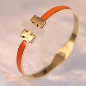 6mm Gold Stainless Steel Clover Bangle Wholesale