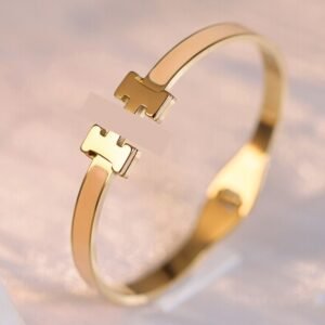 6mm Gold Stainless Steel Clover Bangle Wholesale