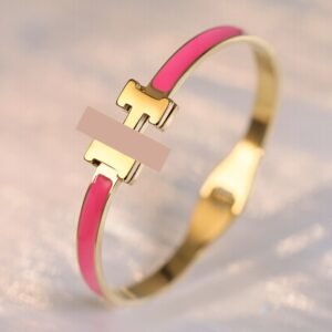 6mm Gold Stainless Steel Clover Bangle Wholesale