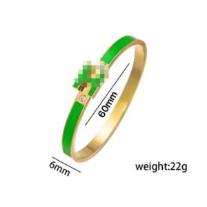 6mm 60mm Stainless Steel CZ Bangle Wholesale