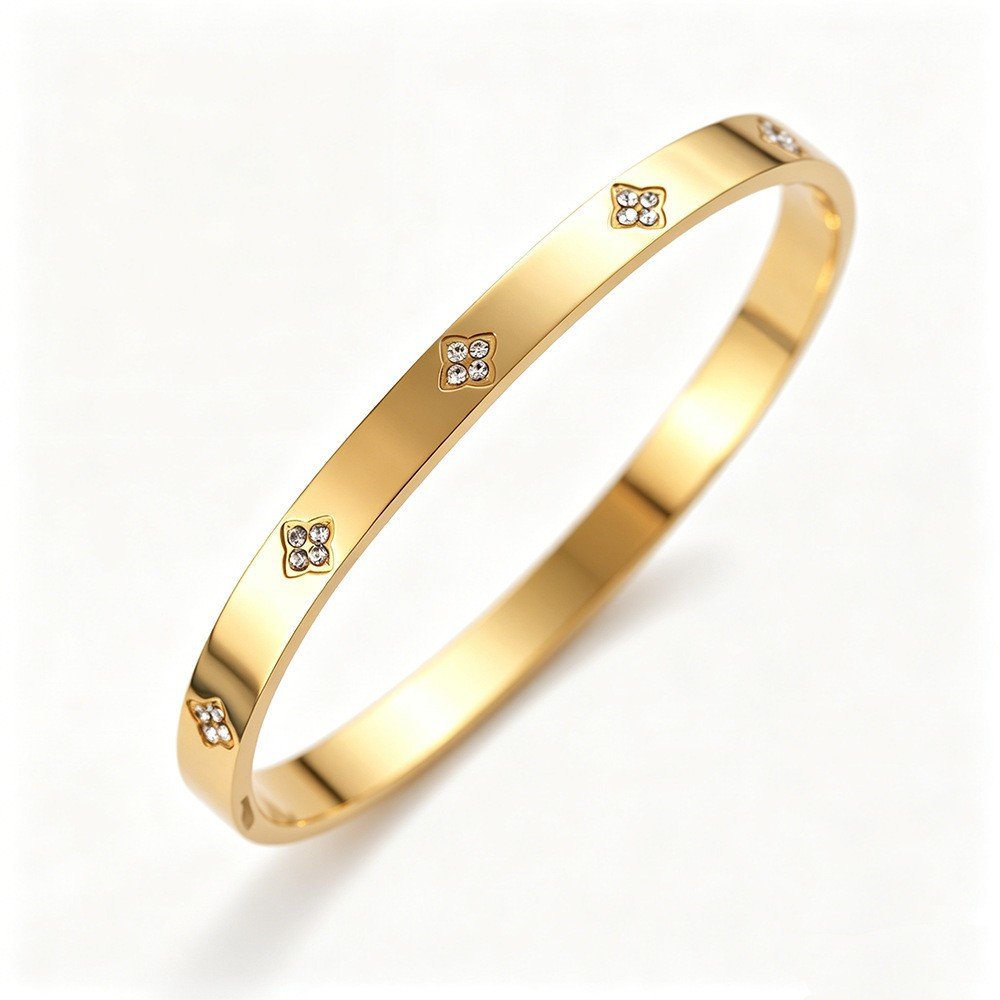 DUOMI Jewelry waterproof stainless steel cz bracelet