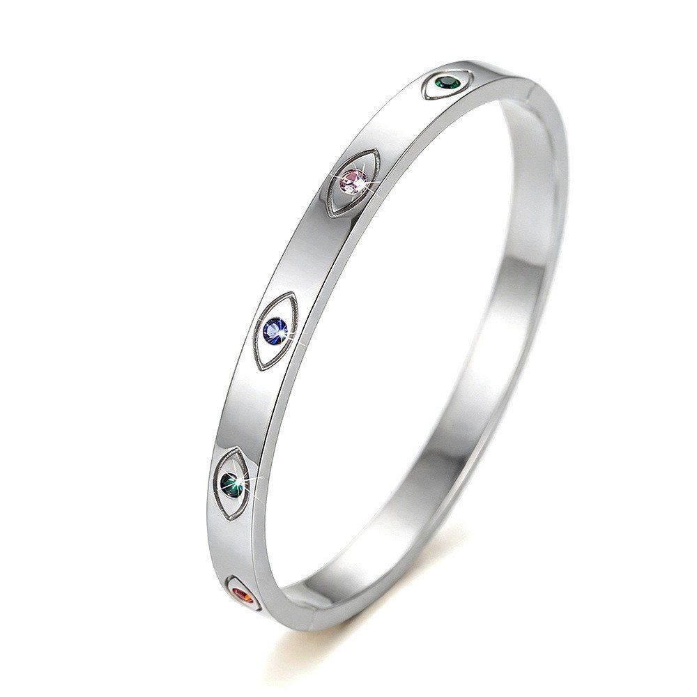 DUOMI Jewelry waterproof stainless steel cz bracelet