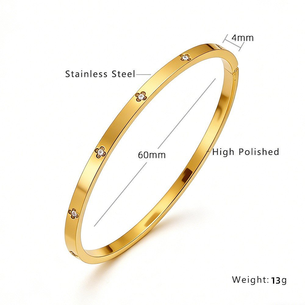 DUOMI Jewelry waterproof stainless steel cz bracelet