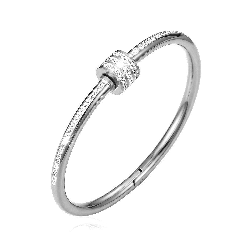 DUOMI Jewelry waterproof stainless steel cz bracelet