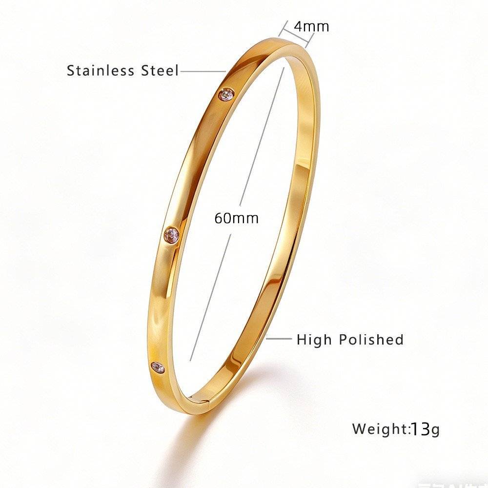 DUOMI Jewelry waterproof stainless steel cz bracelet