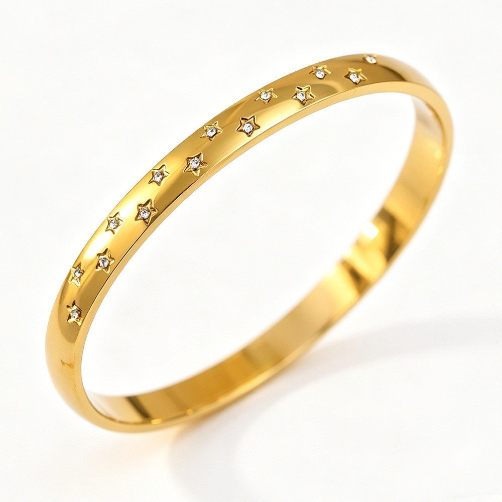 DUOMI Jewelry waterproof stainless steel cz bracelet