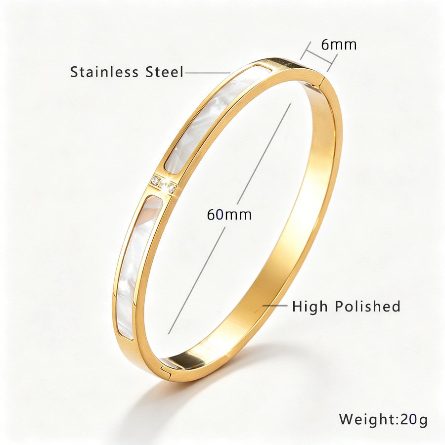 DUOMI Jewelry gold stainless steel cz bracelet