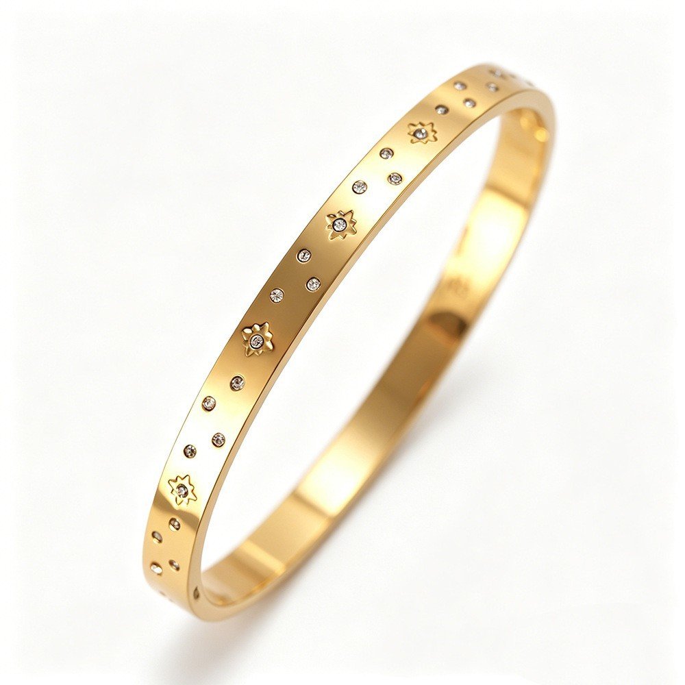 DUOMI Jewelry waterproof stainless steel cz bracelet