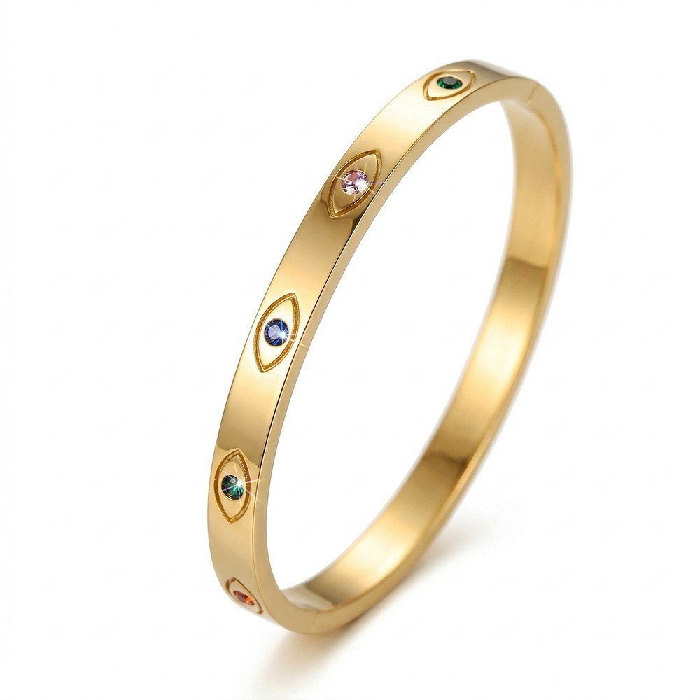 DUOMI Jewelry gold stainless steel cz bracelet