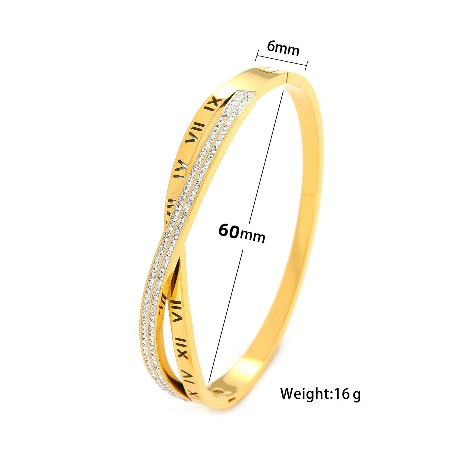 DUOMI Jewelry gold stainless steel cz bracelet