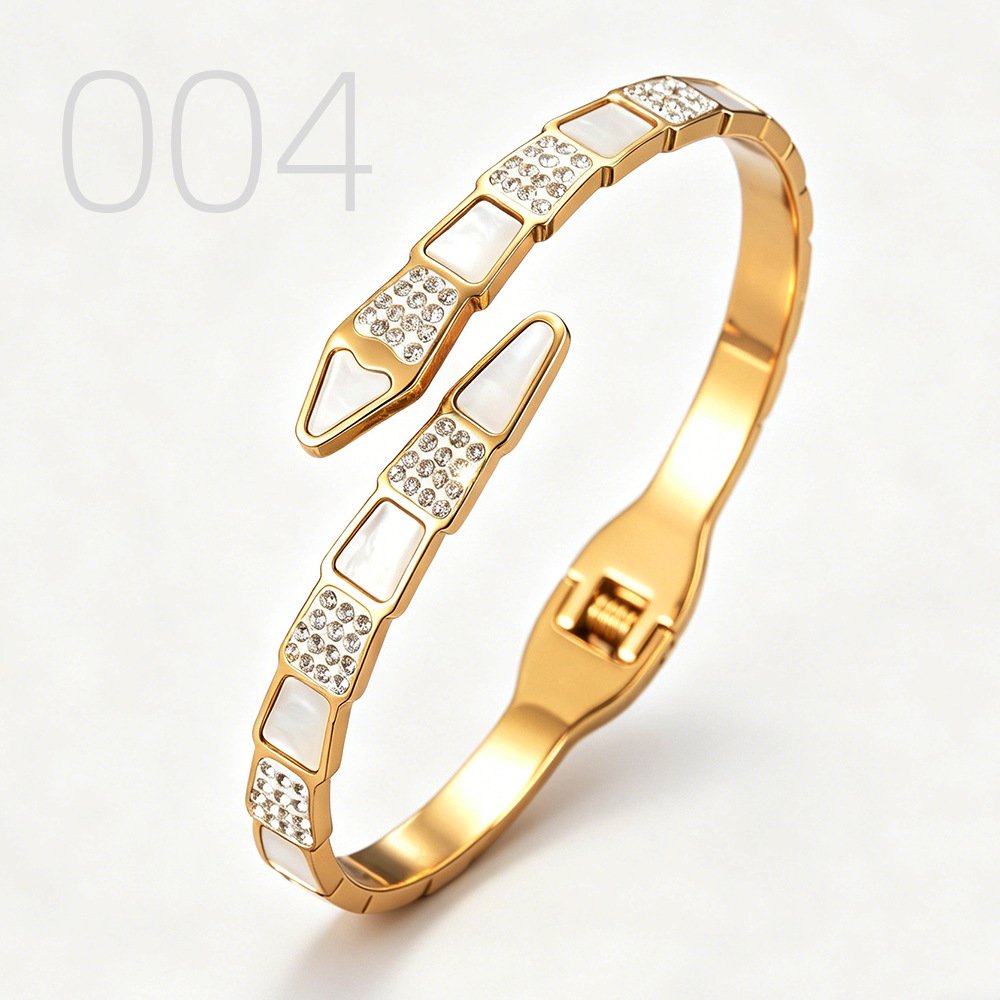 DUOMI Jewelry waterproof stainless steel snake chain bracelet