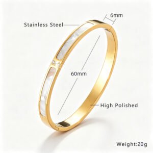 DUOMI Jewelry waterproof stainless steel cz bracelet