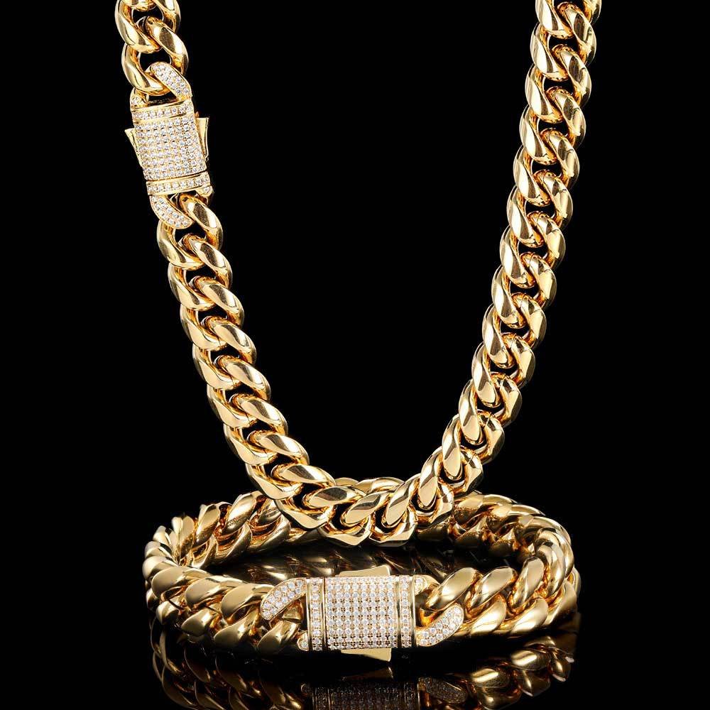 Wholesale Stainless Steel Cuban Chain Hip Hop Bracelet - DMB0046