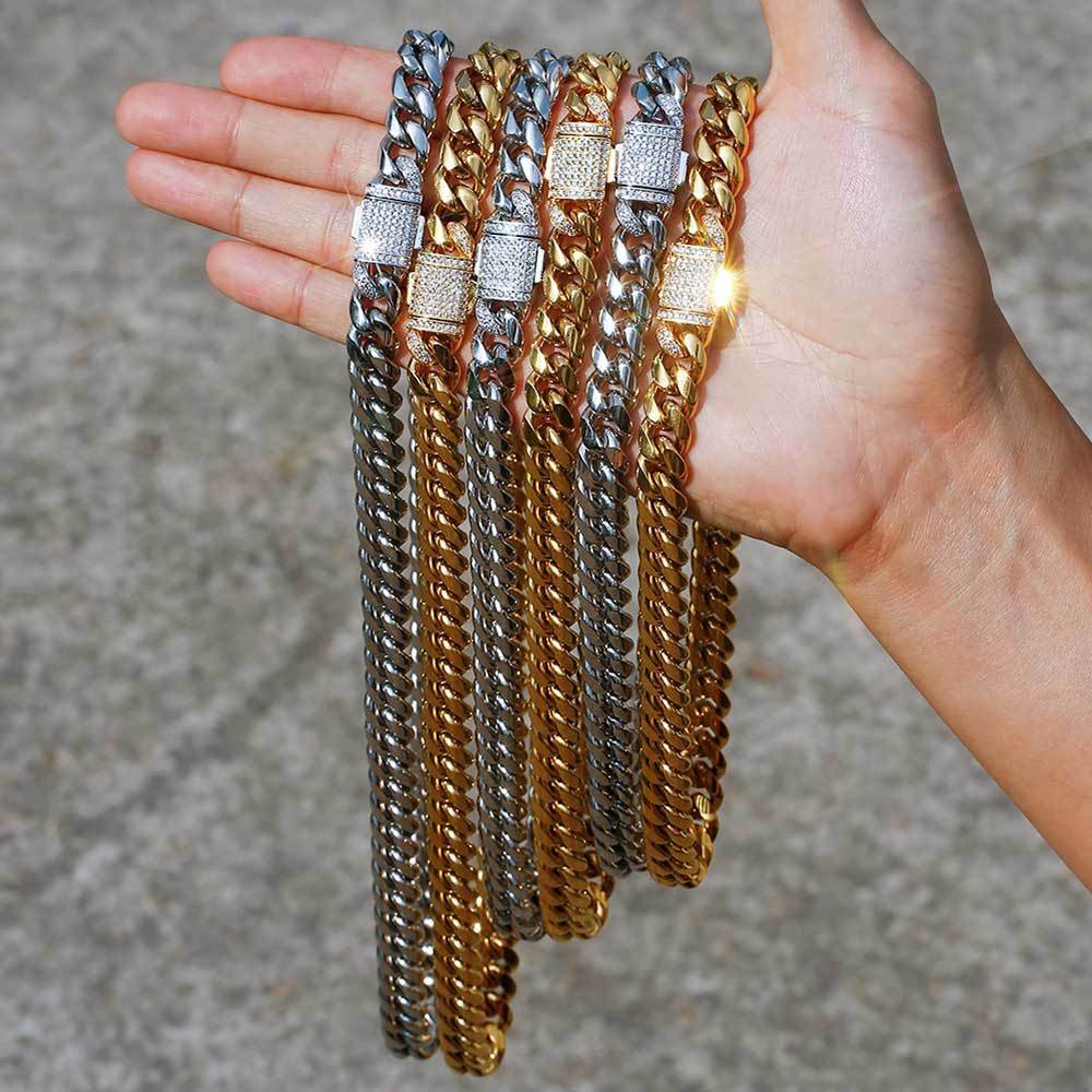 Wholesale Stainless Steel Cuban Chain Hip Hop Bracelet - DMB0046