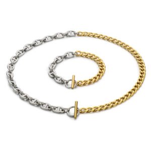 Wholesale Stainless Steel Figaro Chain Bracelet - DMB0093