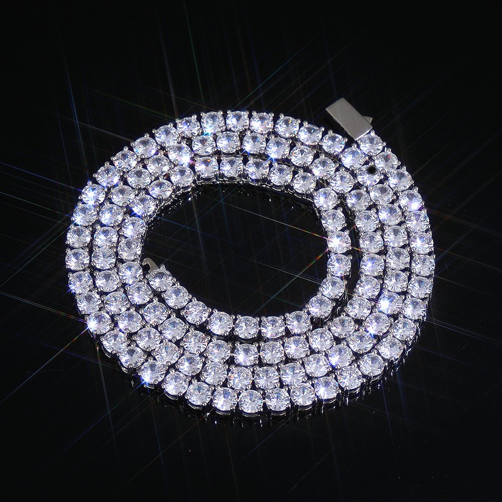 Wholesale CZ Tennis Chain Hip Hop Necklace - DMC0044