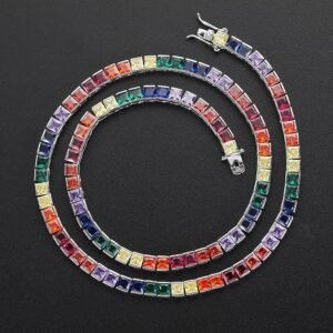 Wholesale CZ Tennis Chain Hip Hop Necklace - DMC0077