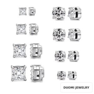 Wholesale Stainless Steel CZ Earrings - DME0001