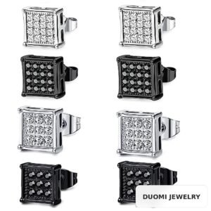Wholesale Stainless Steel CZ Earrings - DME0043