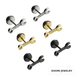 Wholesale Stainless Steel Hip Hop Earrings - DME0049
