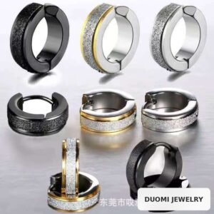Wholesale Stainless Steel Hip Hop Earrings - DME0064