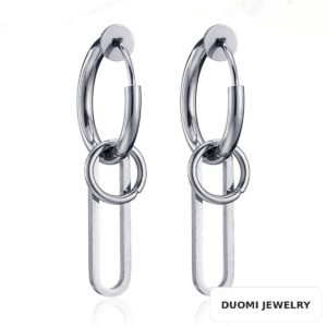 Wholesale Stainless Steel Hip Hop Earrings - DME0096