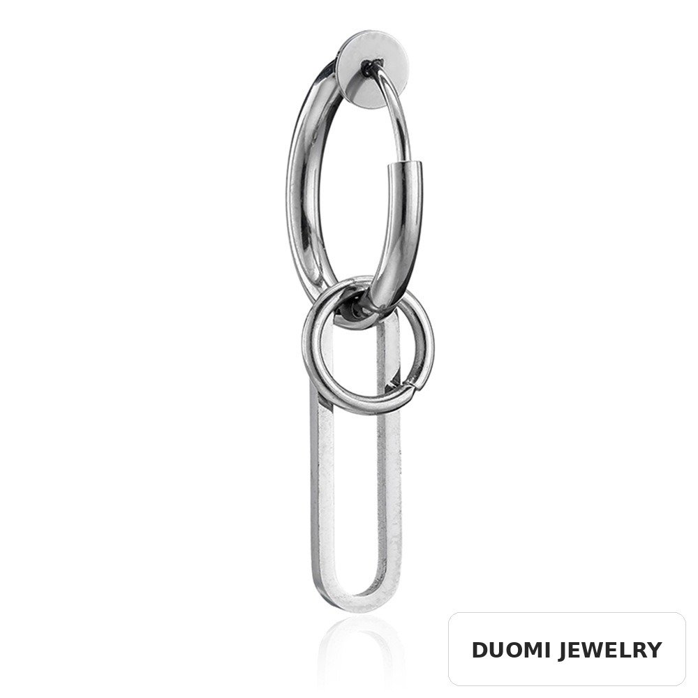 Wholesale Stainless Steel Hip Hop Earrings - DME0096