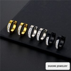 Wholesale Stainless Steel CZ Earrings - DME0121