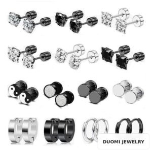 Wholesale Stainless Steel CZ Earrings - DME0166