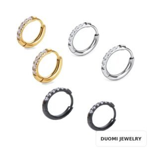 Wholesale Stainless Steel CZ Earrings - DME0178