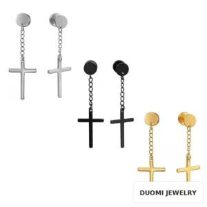 Wholesale Stainless Steel Hip Hop Earrings - DME0186
