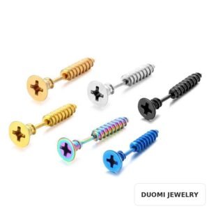 Wholesale Stainless Steel Hip Hop Earrings - DME0193