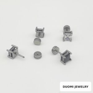Wholesale Stainless Steel CZ Earrings - DME0212