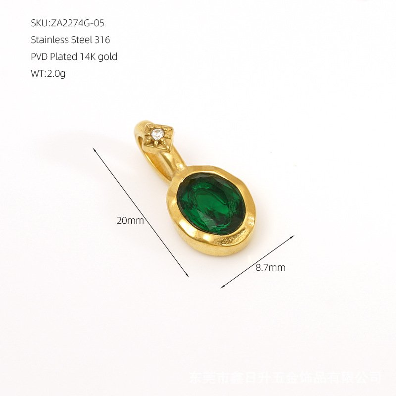 DUOMI Jewelry waterproof stainless steel cz pendant